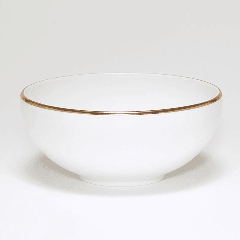 Breakfast Bowl, D15cm, Gold Rim