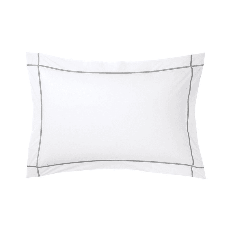 Athena - 500 Thread Count Cotton Percale Standard Pillowcase, 50 x 75cm, Platine