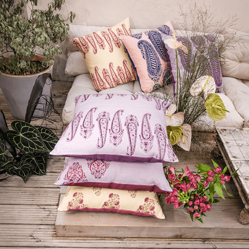 Isha Linen Cushion, 50cm x 50cm, Purple