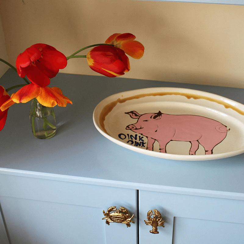 Pig Platter, L41 x W29cm, Multi