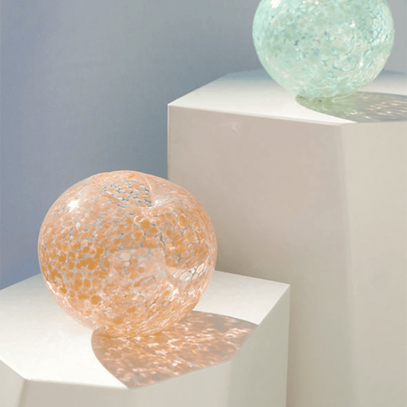 Dewdrop Vase, D14cm, Peach Opaline