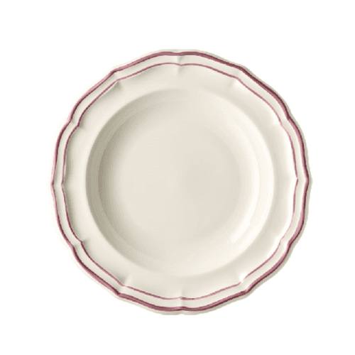 Image showing the Filet Pivoine Set of 4 Rimmed Soup Plates, D22.5cm product.