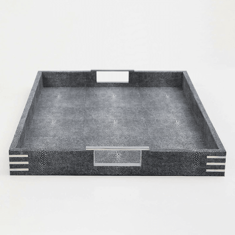 Chandler Rectangular Drinks Tray, 54 x 40 cm, Charcoal Grey