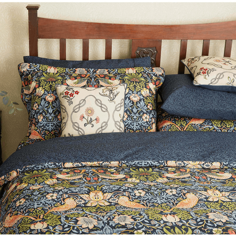 Strawberry Thief Duvet Cover Set, Double, Indigo