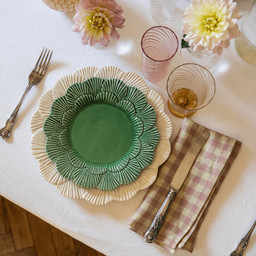 Image showing the Laguna Shell Set of 4 Side Plates, H 3cm, W 22cm, D 22cm, Green product.