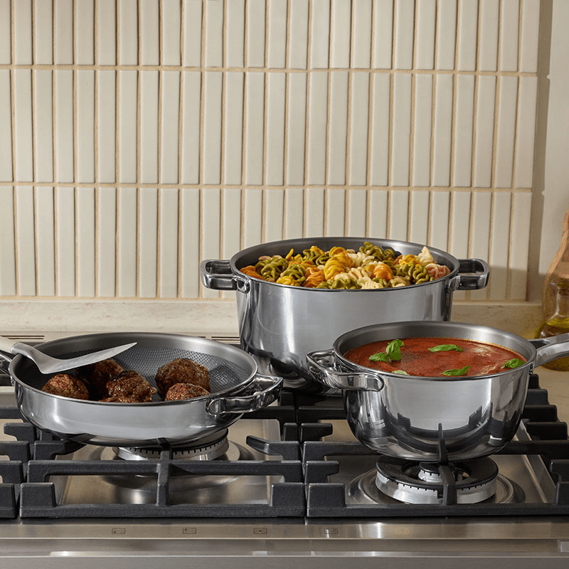 Titanium Pro Cookware Set, Chrome