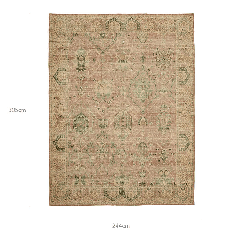 Elsdon Rug, 305 x 244cm, Washed Rose