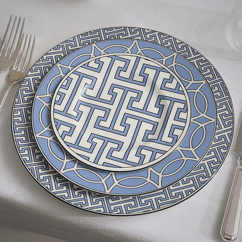 Loop Set of 2 Dinner Plate, D26cm, Cornflower Blue