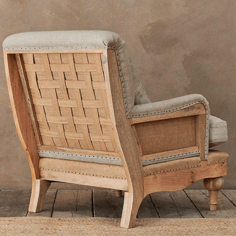 Abe Linen Armchair, Stone