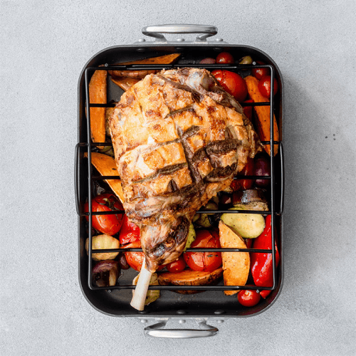 Image showing the Non-stick roasting tin with rack, 40 x 28cm, Premium product.