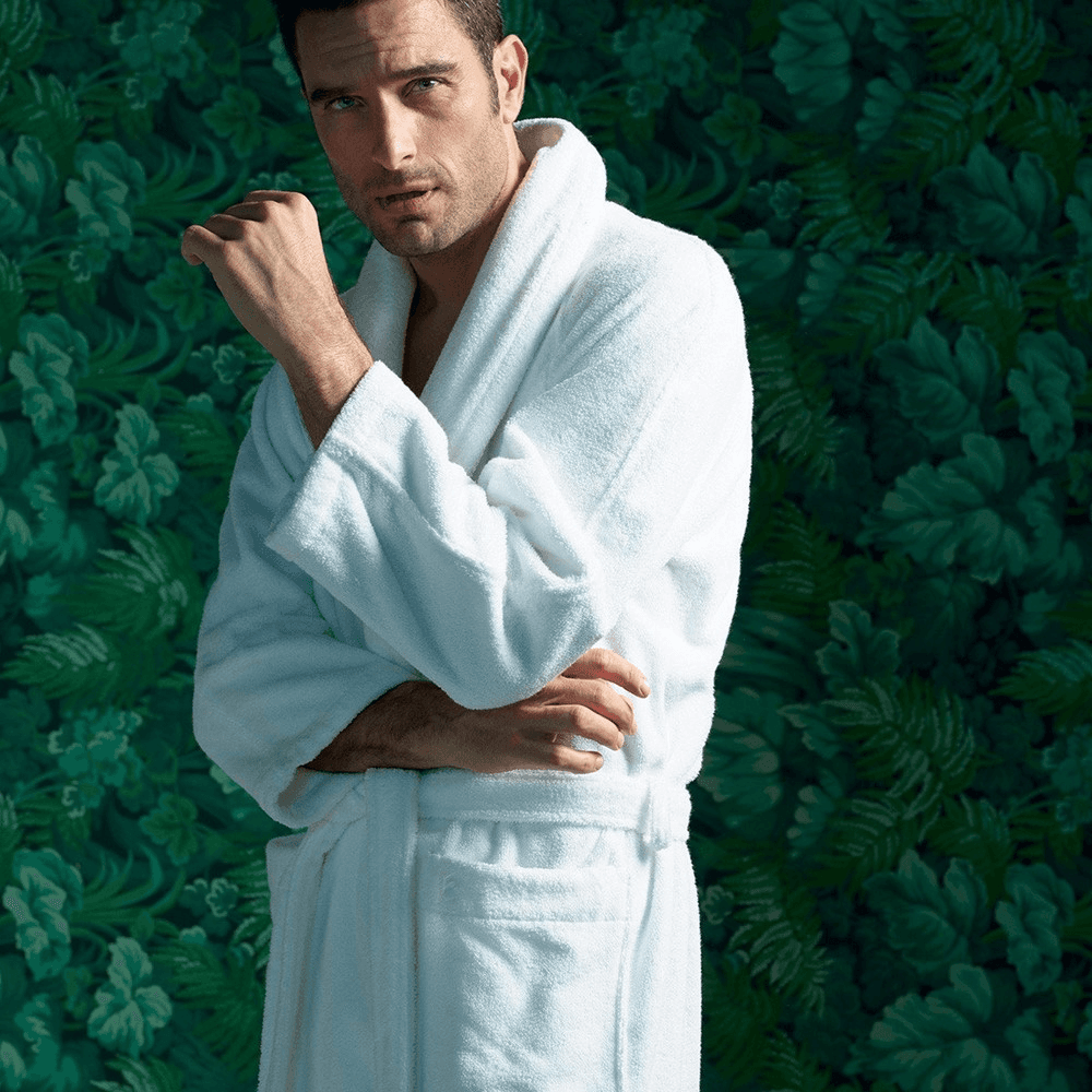 Etoile Bath robe, medium, Blanc