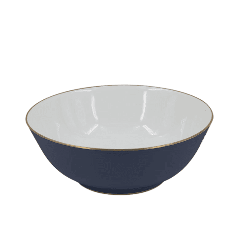 Image showing the Sous Le Soleil Open Vegetable Dish, W9 x L25cm, Matt Gold Classic Night Blue product.