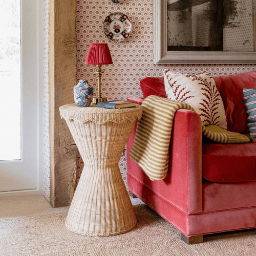 Image showing the Damru Rattan Side Table, Natural product.