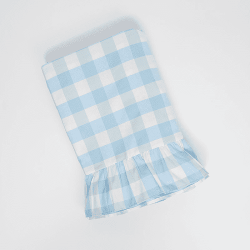 Image showing the Gingham Tablecloth, 150 x 300cm, Light Blue & White product.