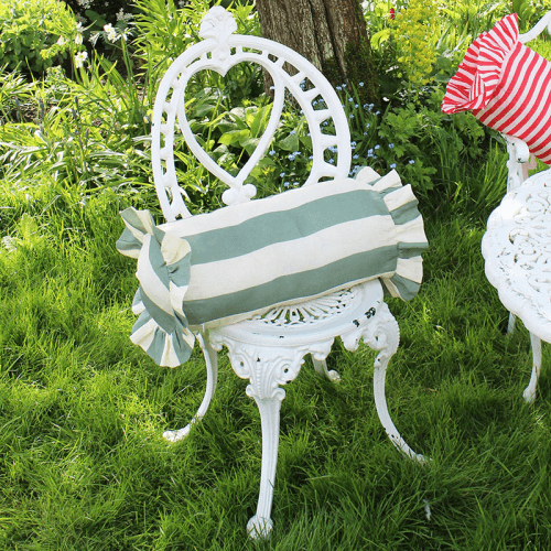 Image showing the Stripe Bolster Cushion Cover, 50 x 20cm, Sea Green product.