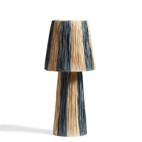 Image showing the Bridget Table Lamp with Shade, H57cm, Warm Natural & Blue product.