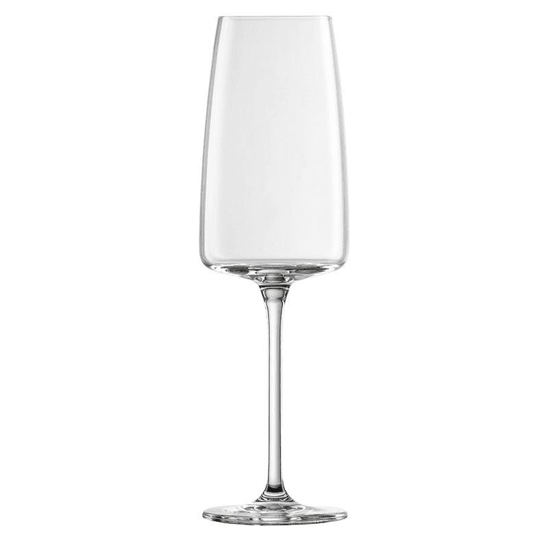 Vivid Senses Set of 2 Crystal Champagne Glasses, 388ml, Clear