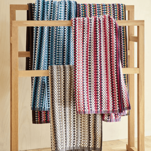 Image showing the Carnaby Stripe Bath Sheet, Berry product.