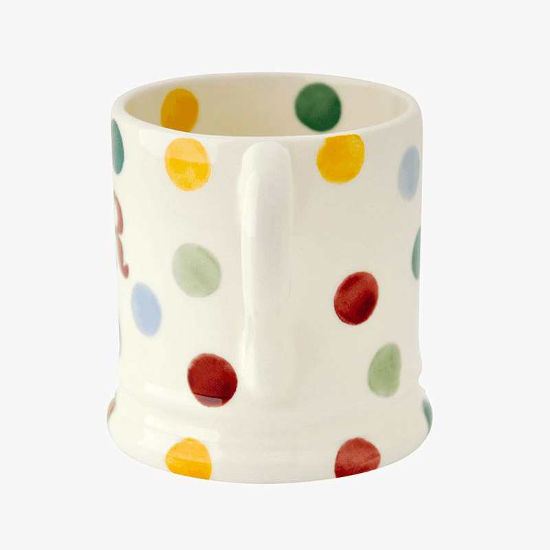 Polka Dot Set of 2 Mr & Mrs Mugs, 300ml, Cream