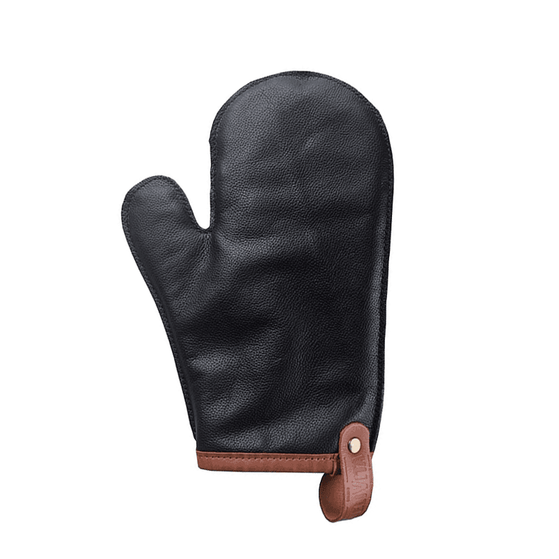 Leather glove, H39 x W20.5 x L39cm, Black/Brown
