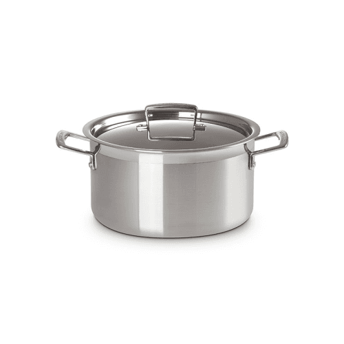 Image showing the Classic 3-ply Deep Casserole, 24cm, Stainless Steel product.