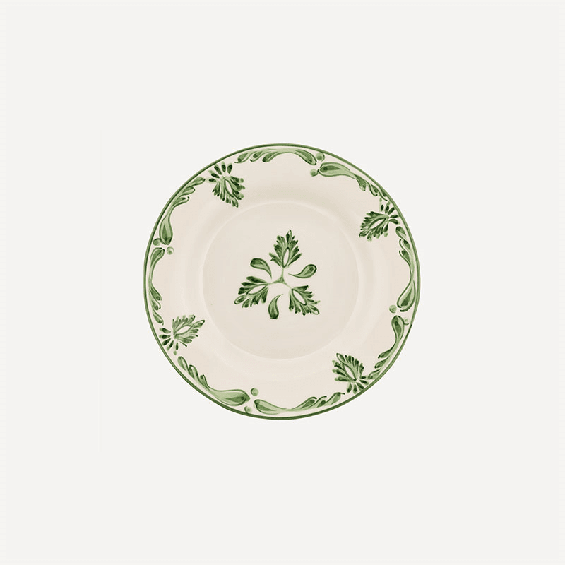 Eleanor Set of 6 Dessert Plates, 22cm, Forest Green