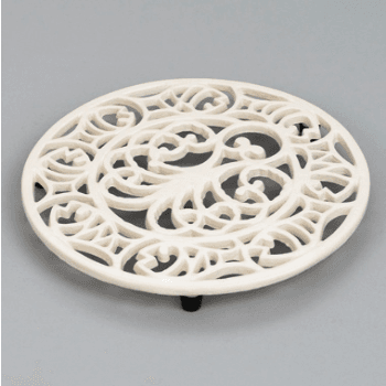 Trivet, Octopus & Fish, Cast Iron, Champagne