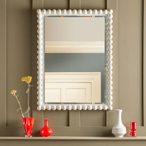 Image showing the Charming Mirror, White, 80cm x 60cm product.