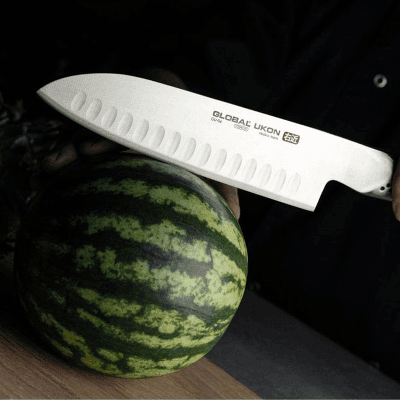 Ukon Santoku Knife, 18cm, Silver