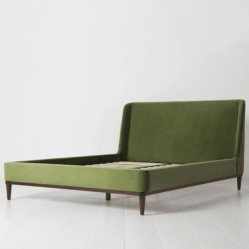 Bed 02 Velvet King Size Frame, Vine