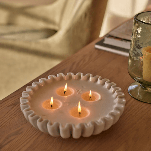 Image showing the Malpas Candle, H6.5 x D6.5cm, White product.