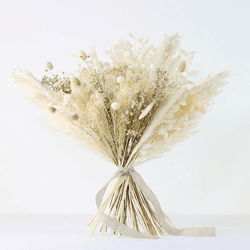 Hand-Tied Large Bouquet, Natural Whites, Ecru