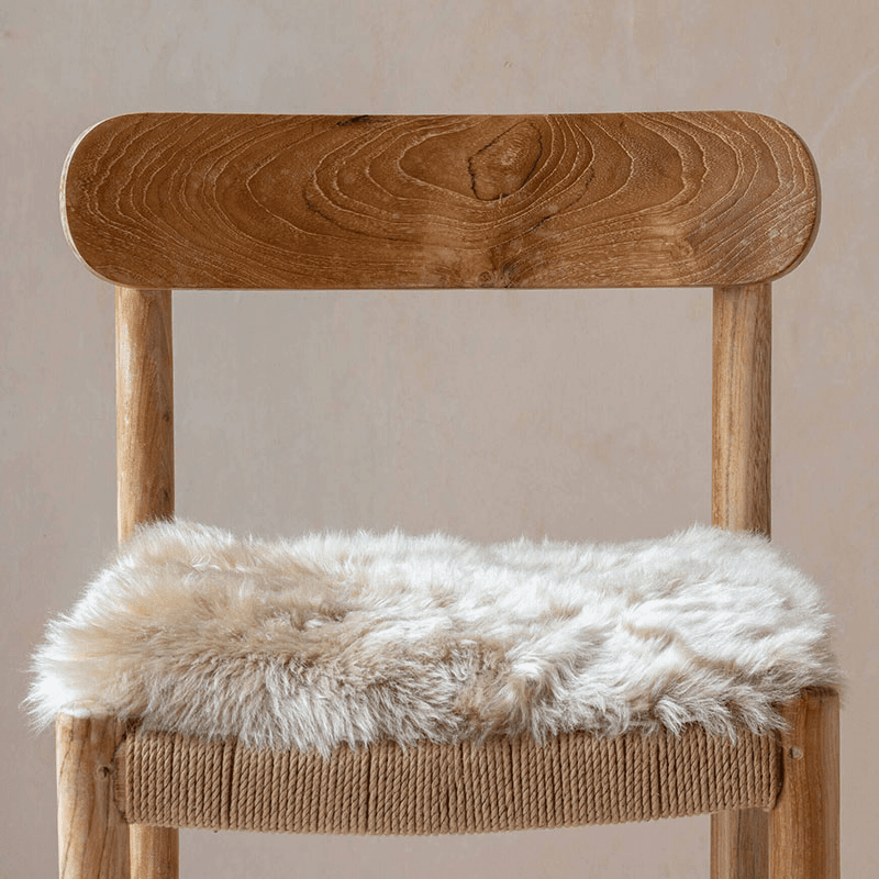 Square Sheepskin Seat Pad, 37 x 37cm, Butterscotch
