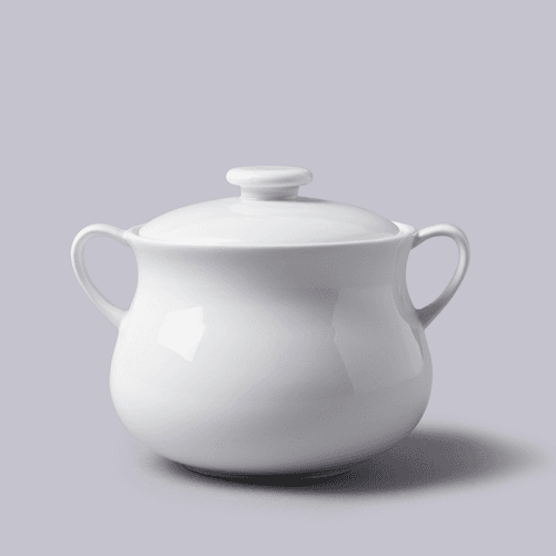 Image showing the Mini Casserole/Soup Bowl, 500ml, White product.