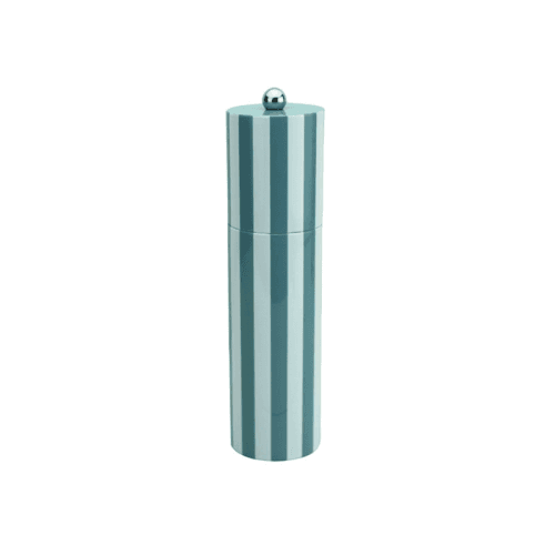 Image showing the Striped Salt & Pepper Mill, H24cm, Chambray Blue product.