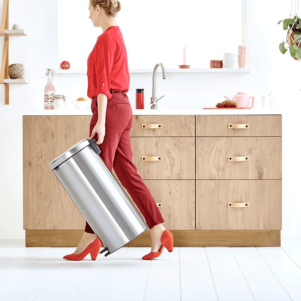 newIcon Pedal bin, 30 litre, Matt Steel