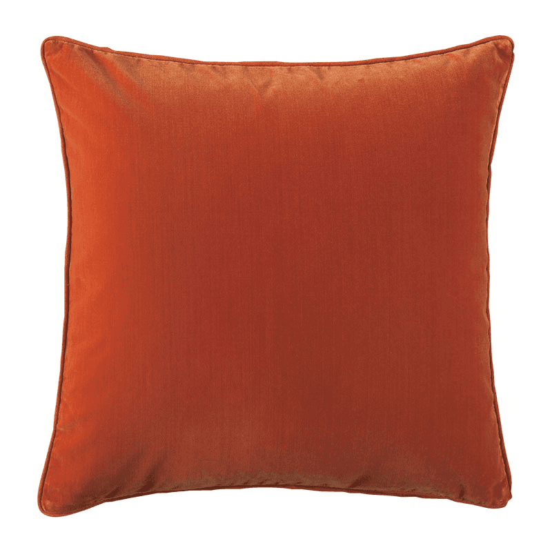 Plain Velvet Cushion Cover, Large - Burnt Orange