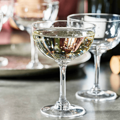 Image showing the Stars Set of 6 champagne glasses, 150ml, Crystal product.