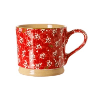 Mug, Lawn, Red, Large