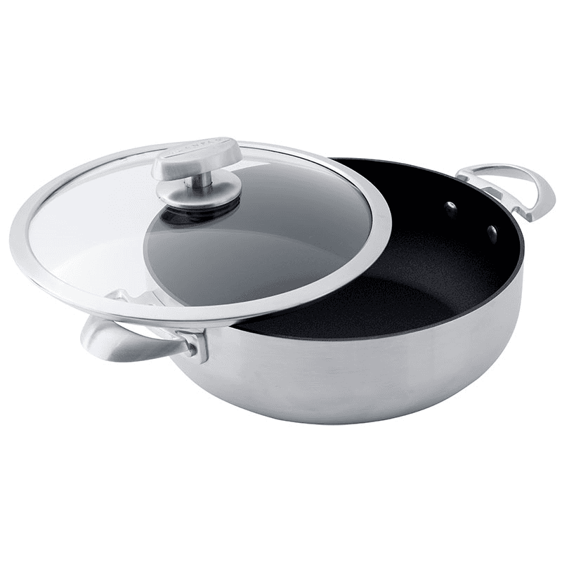 CS+ Low Casserole with Lid, 26cm, Stainless Steel