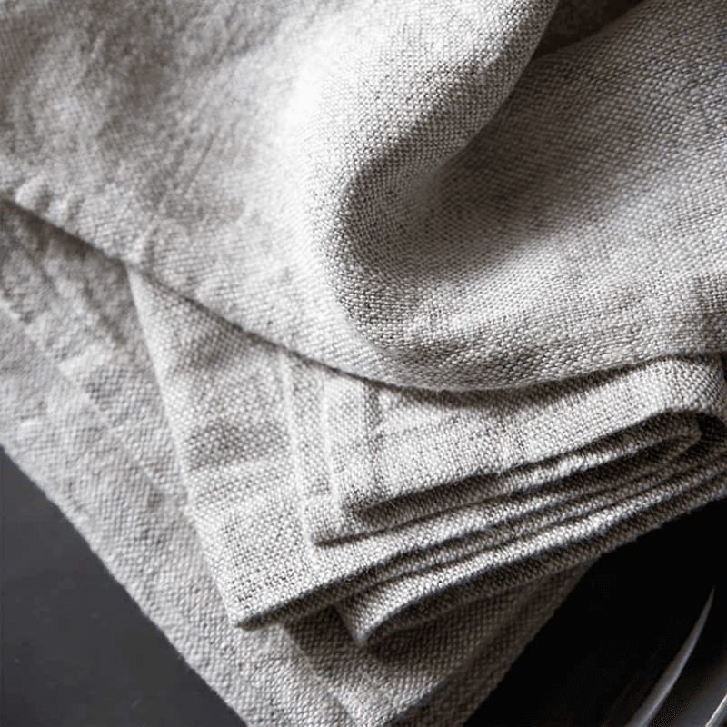 Rustic Set of 4 Linen Napkins, W45 x L45cm, Natural