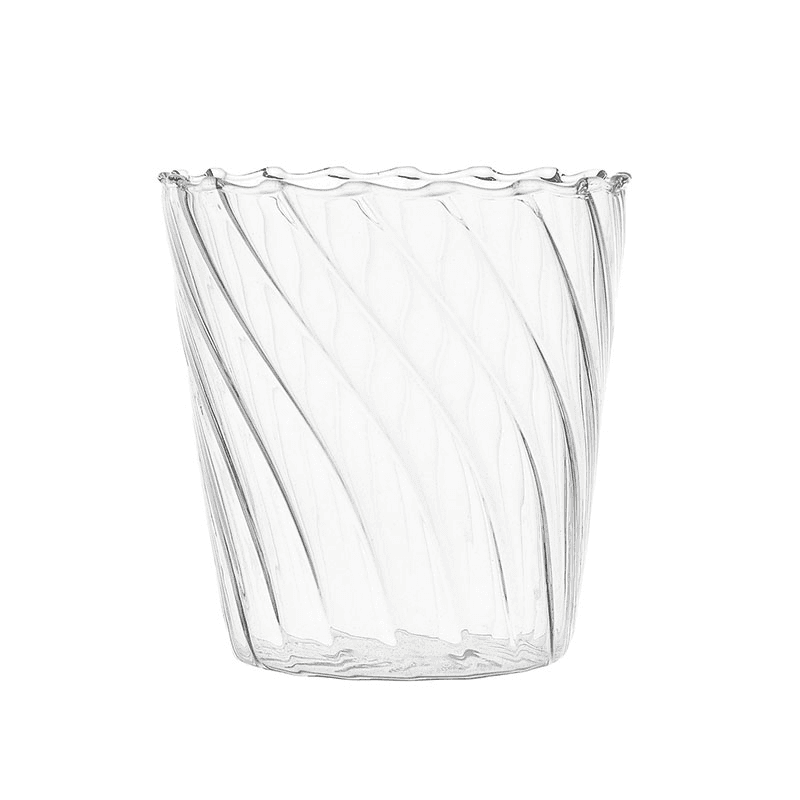 Rippled Pair of Tumblers, 9cm, Clear