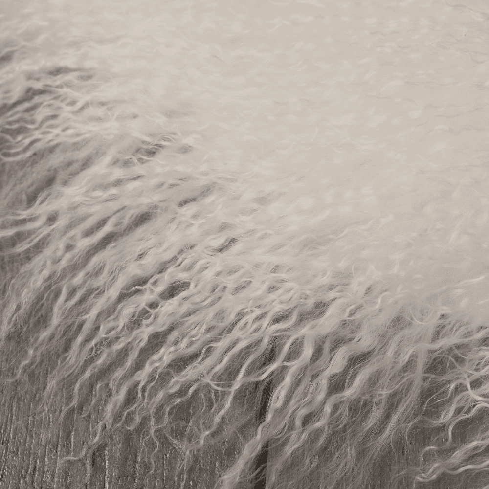 Tibetan Sheepskin rug, W55 x L150cm, Ivory