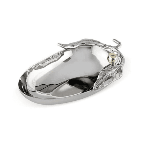 Image showing the Olive Dipping Bowl, H4 x L14 x D9 cm, Silver product.