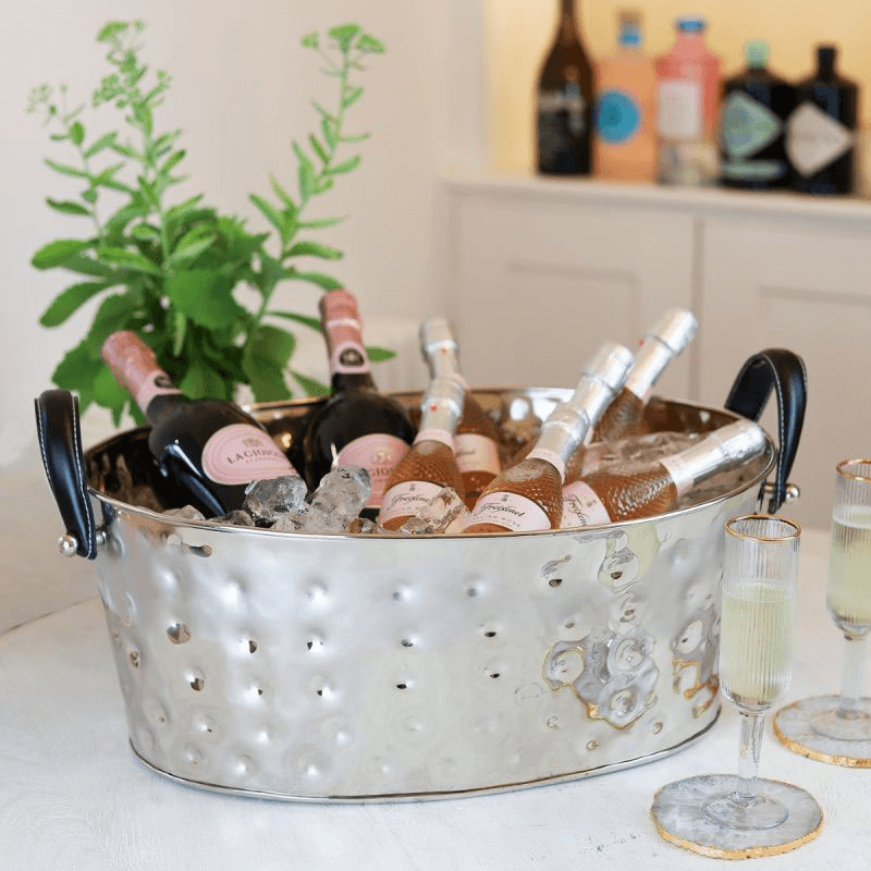 Polo Champagne Bath, L50 x W38 x H21.5cm, Silver