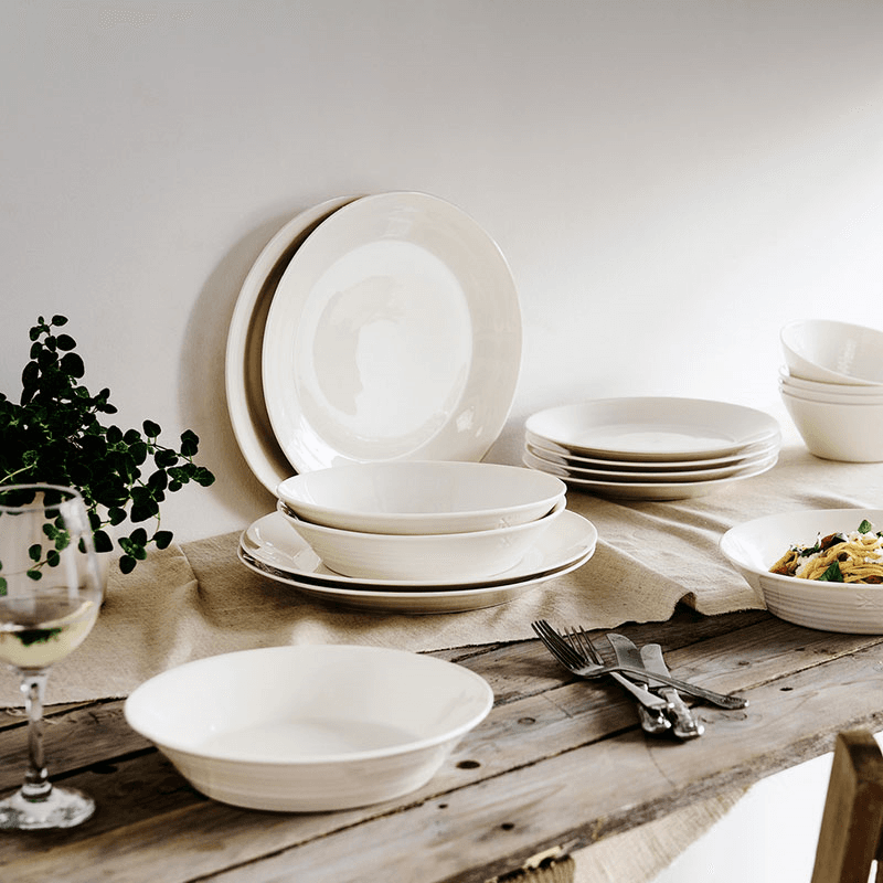 Pure Side Plates Set of 4, D23cm, White
