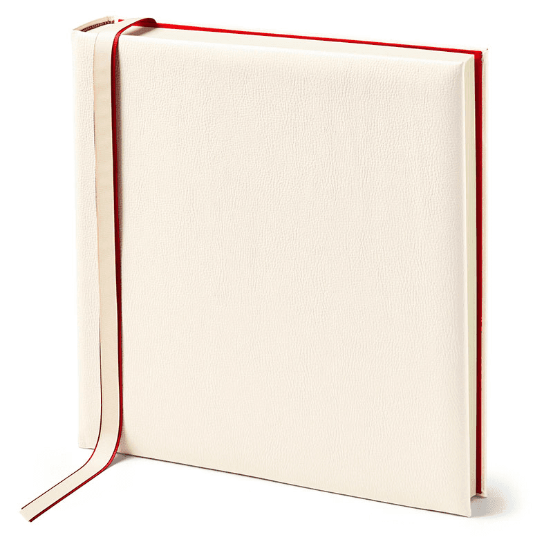 Plain Wedding Album, 14", Ivory