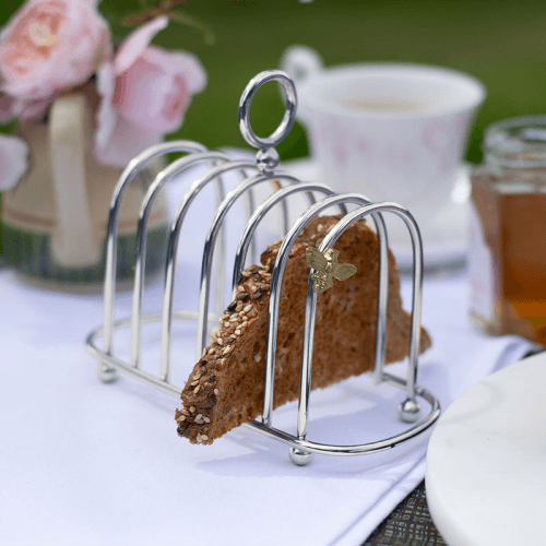 Image showing the Bee Toast Rack, L16 x W8 x H14cm, Nickel product.
