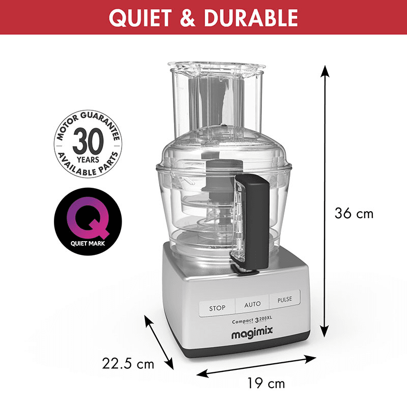 3200 XL Food processor - 18371, 650W - 2.6 litre, Satin