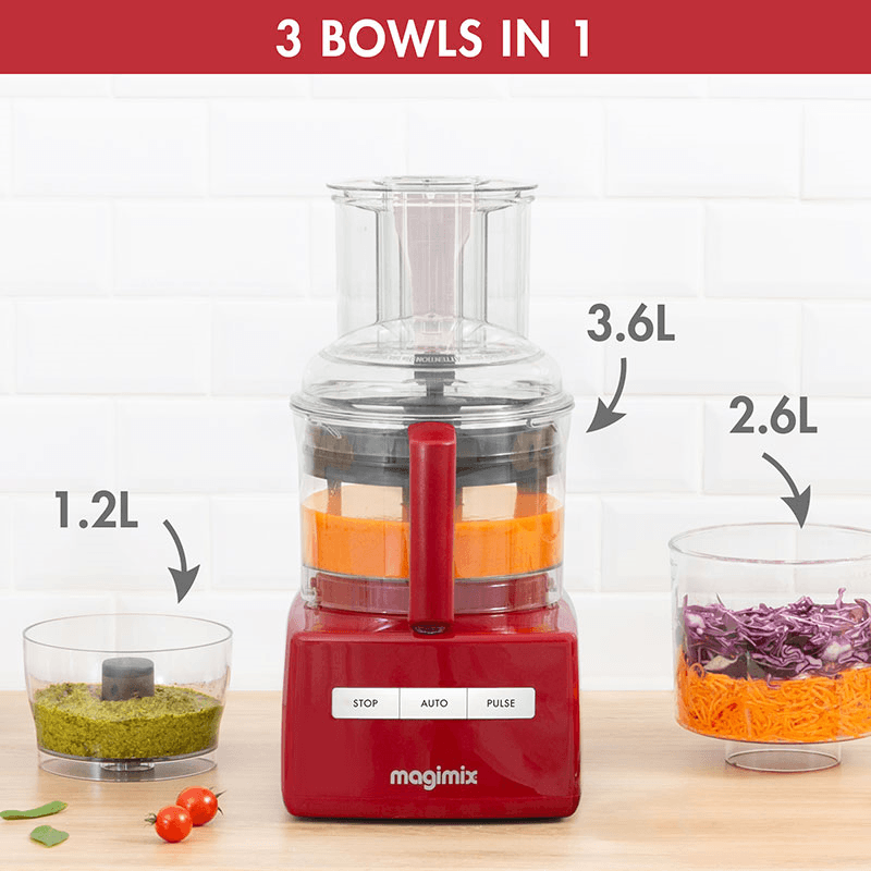 5200 XL Food Processor 18585, 3.6L, Red
